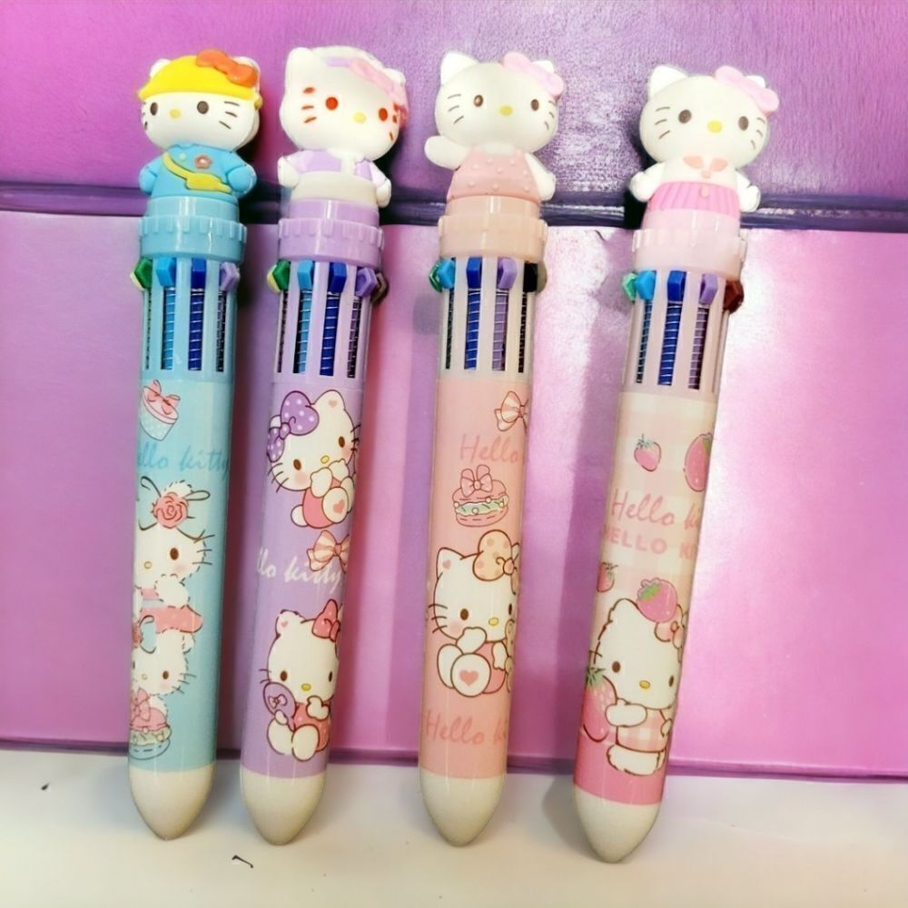 Brand New Set Of 4 Hello Kitty Multi Color Pens